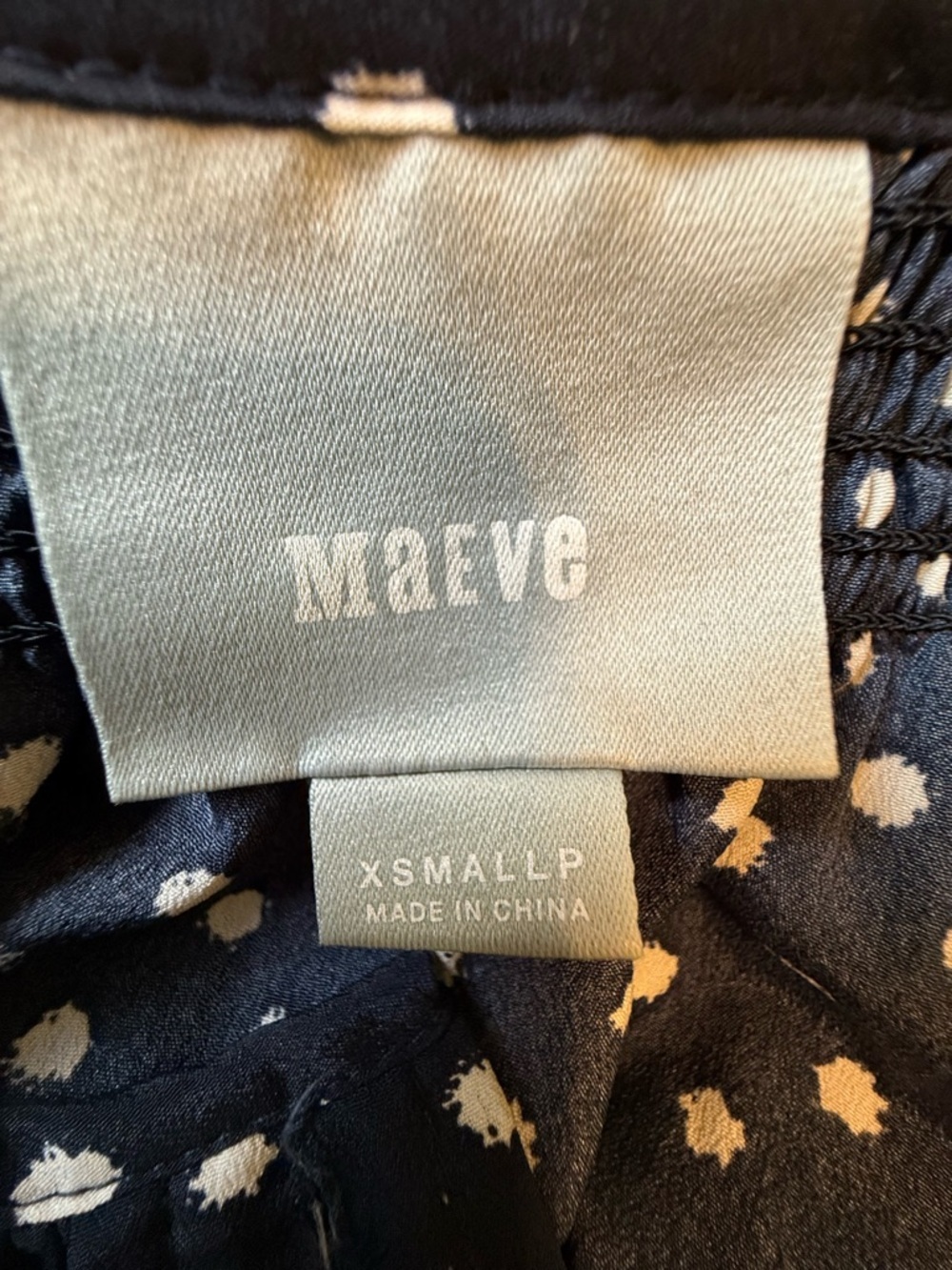 Maeve Navy Polka Dot Tie-Waist Mini Dress - Picture 5 of 6
